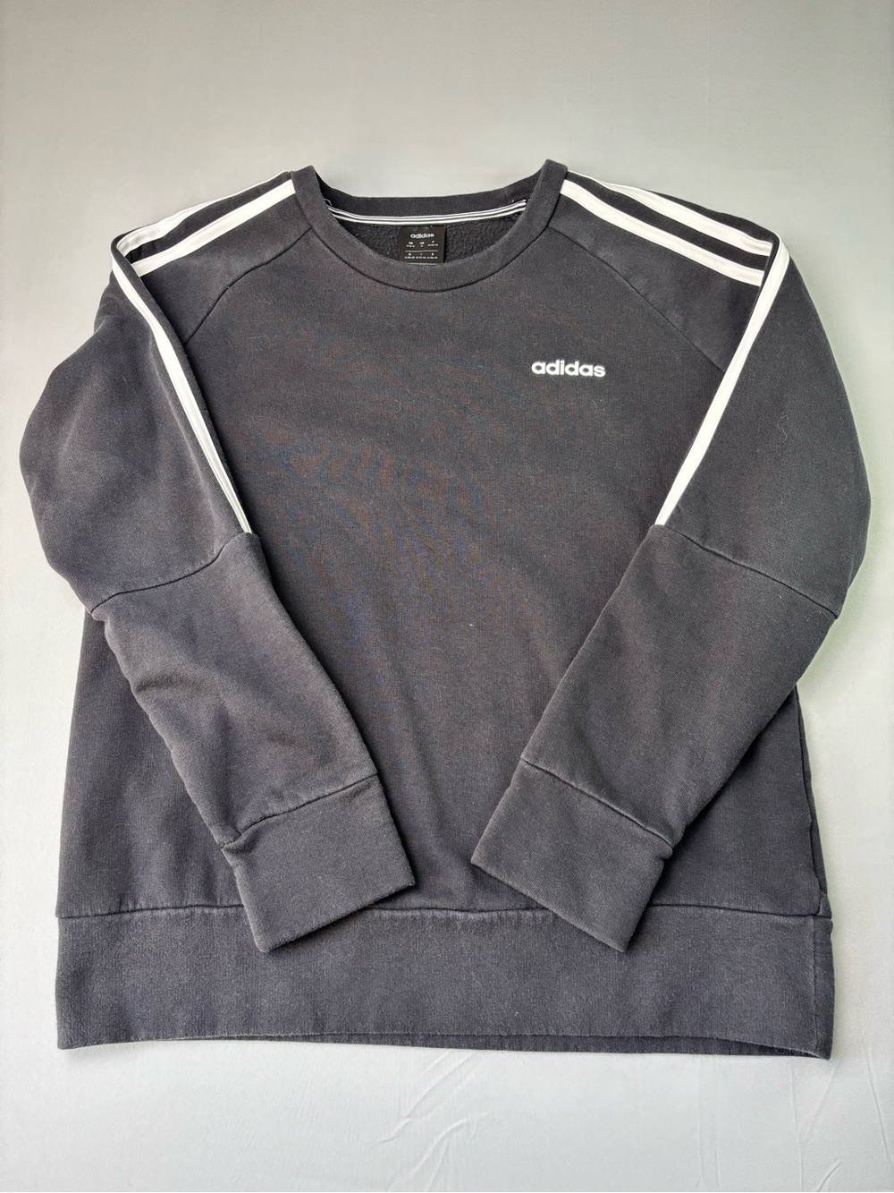 Adidas Women’s Size M Crewneck Sweatshirt with White Stripes